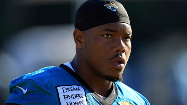Jacksonville Jaguars outside linebacker Travon Walker (44) looks on during day 9 of the Jaguars Training Camp Tuesday, Aug. 2, 2022 at the Knight Sports Complex at Episcopal School of Jacksonville. Jki Jagsday9 32